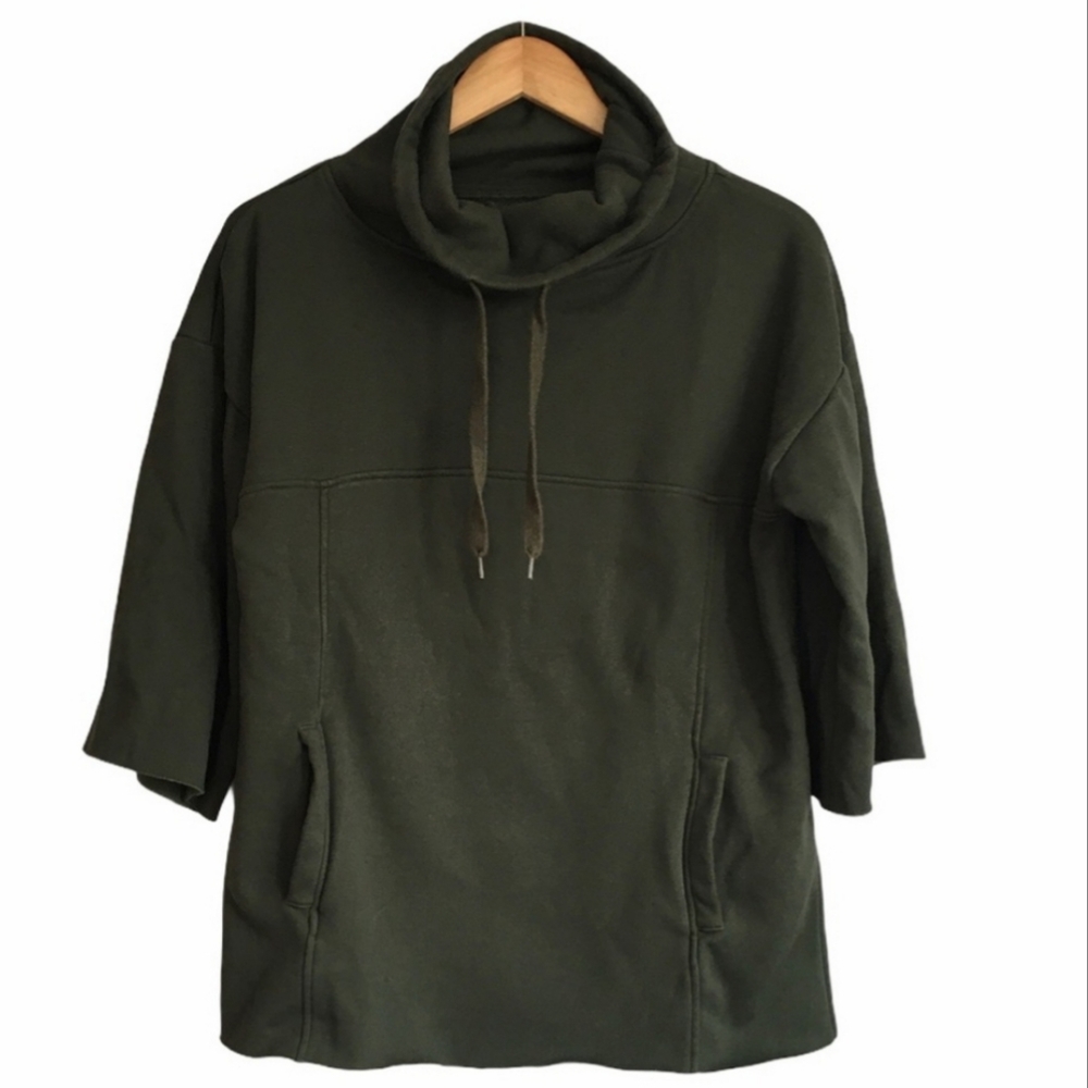 Ugg Dark Green Cowl Drawstring Sweatshirt